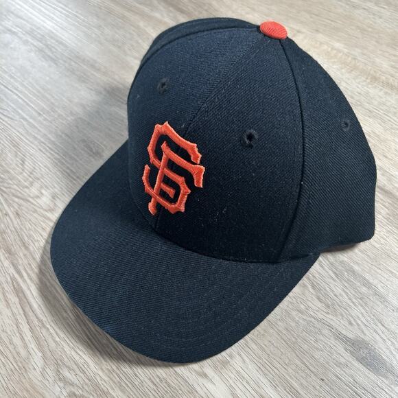 Vintage Puma Logo Athletic San Francisco Giants Hat Snapback MLB Black‎ Wool Cap - Picture 9 of 10